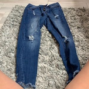 Distressed jeans